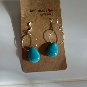 Handmade Turquoise and Silver Earrings